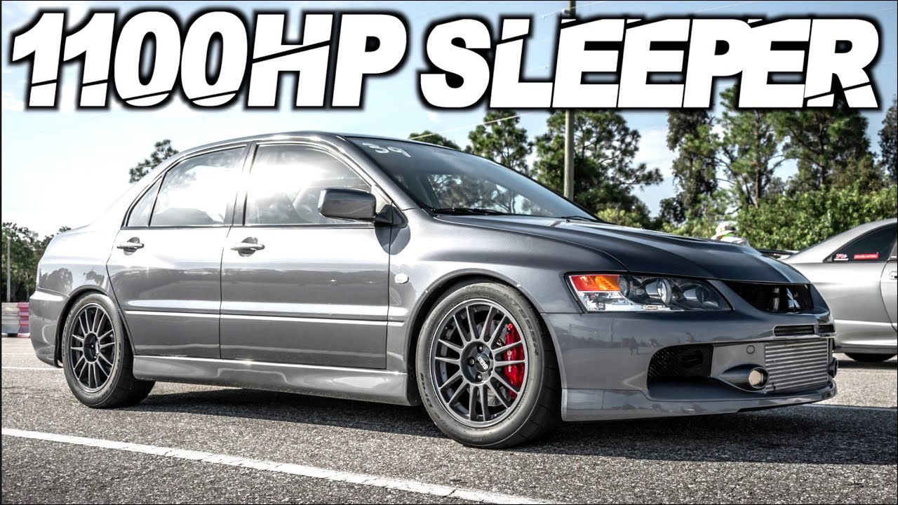 1100HP SLEEPER Evo vs 55PSI Evo X + Suzuki GSX-R GAPS Evo on the Back Tire! (Bike Power Wheelie)
