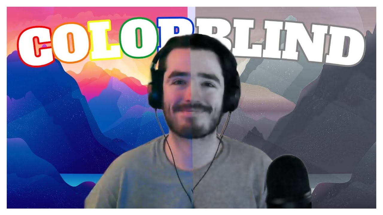 colorblind person plays a colorful puzzle game