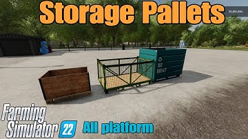 Storage Pallets  / mod for all platforms on FS22