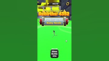 Sewer Area Failed Rebirth Trick on Roblox Strongman Simulator #shorts