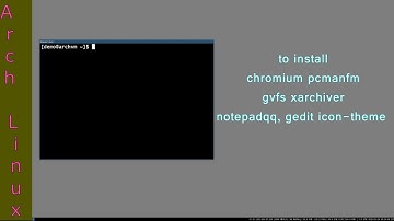 Arch Linux Chromium  PCmanfm (file manager) Trash management, icon themes