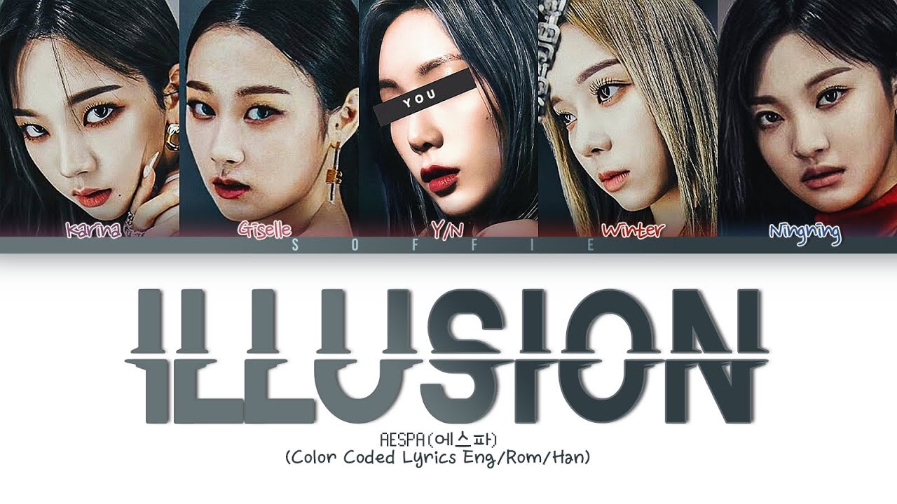 aespa - Illusion (에스파 도깨비불 가사) | KARAOKE 5 members ver. | (Color Coded Lyrics Eng/Rom/Han)