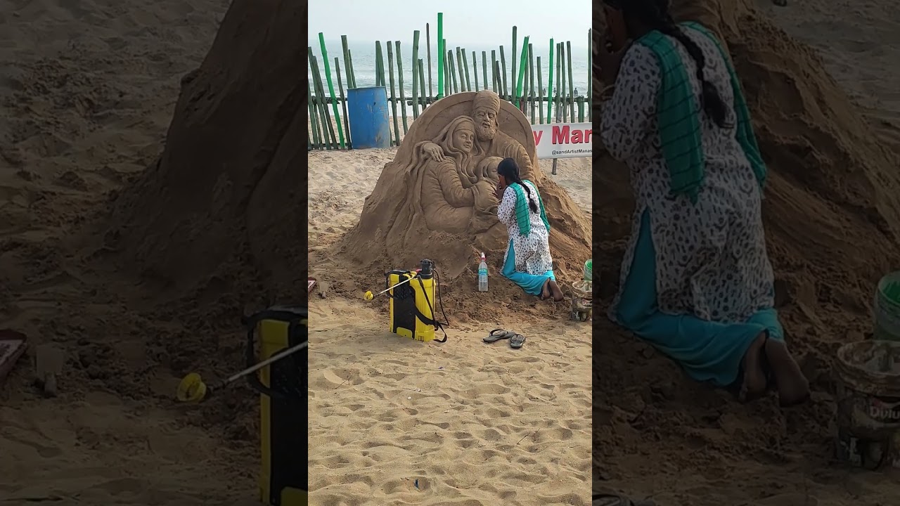 Mesmerizing Sand Art at Puri Beach | Masterpiece by Manas Kumar Sahoo
