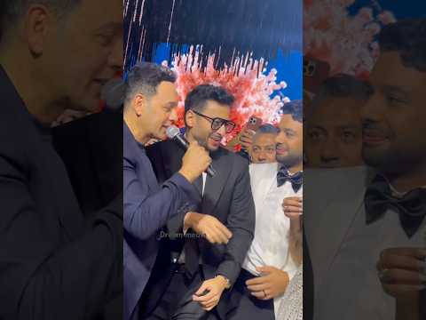 النجم حماده هلال يبارك لأحمد جمال و يغني مع مصطفي قمر في فرحه