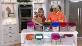 Lock & Lock XL Flip Top Storage Bin with Wheels on QVC