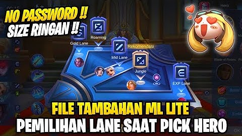 Data Open Pemilihan Lane Saat Pick Hero Terbaru Patch Julian | File Tambahan Ml Lite