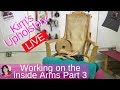 Fancy Club Chair Upholstery Part 3 Inside Arms