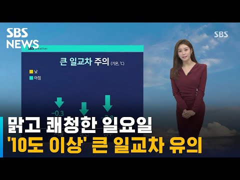 [날씨] 맑고 쾌청한 일요일…'10도 이상' 큰 일교차 유의 / SBS