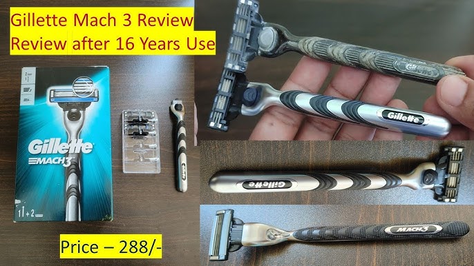 Gillette Mach 3 Turbo Shaving Razor For Men - Advanced 3-Blade Shaving  Technology! 