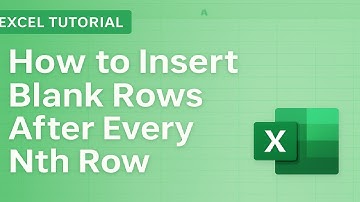 Excel - Insert Blank Row After Every Nth Row
