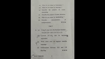 #97 CBLU 2017 Questions Paper Of Computer Organisation & Architecture 1st Semester..🔮M.sc APGDCA-104