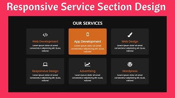 Responsive Services Section Using HTML & CSS | Services Section Design With HTML and CSS