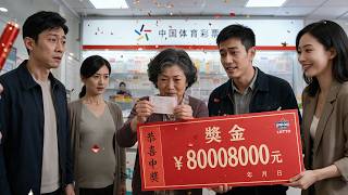 Old lady wins 80 million in lottery and sees relatives' true faces