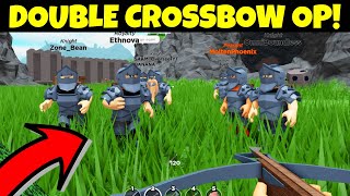 i raided a HACKER WITH DOUBLE CROSSBOW Glitch... (roblox the survival game) screenshot 2