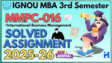 MMPC-016 SOLVED ASSIGNMENT 2025-26 | IGNOU MBA 3RD SEMESTER SOLVED ASSIGNMENT JULY 2025 | JAN 2026