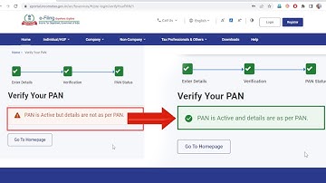 Verify Your PAN || PAN Is Active But Details Are Not As Per PAN || Telugu || 2022 || Naresh Dasoji