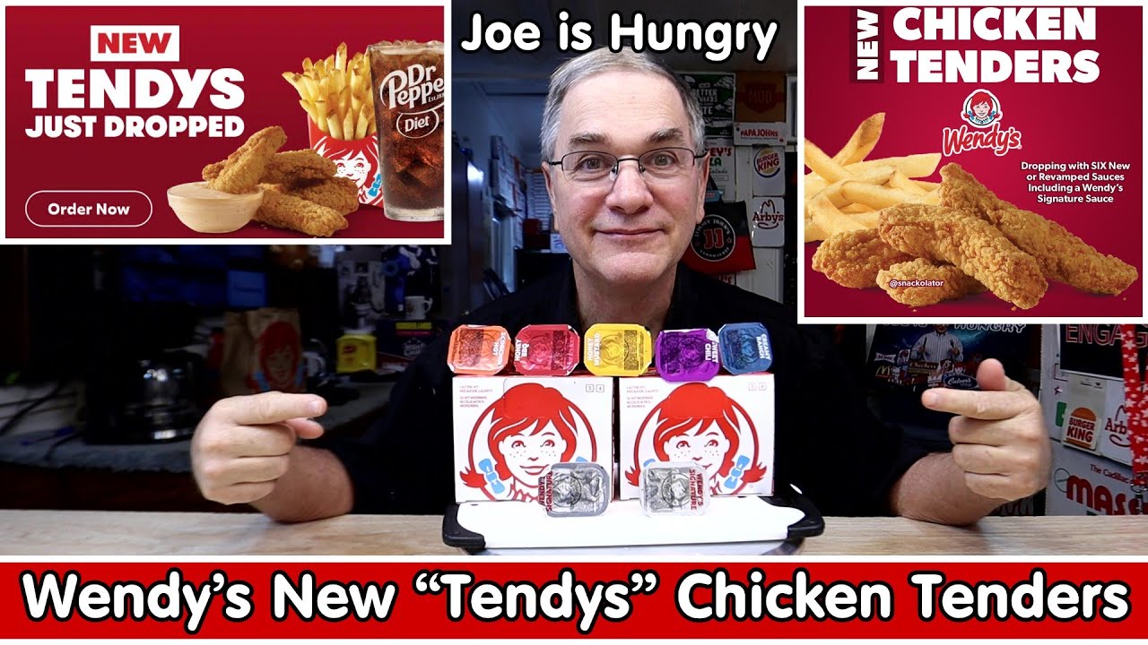 Обзор НОВЫХ куриных наггетсов «Tendys» от Wendy’s | Тест на вкус, вес и соус | Джо голоден 🍗🔥