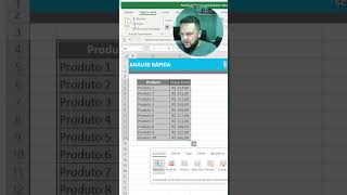 Como fazer análise rápida | Dicas de Excel #shorts  #dicasdeexcel #microsoftoffice #excel