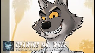 DRAWING MR. WOLF (HOW TO) | Digital Drawing Process | Photoshop | The Bad Guys