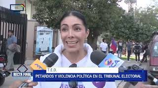 Enfrentamientos marcan la jornada en el Tribunal Electoral de Cochabamba