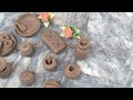 Amazing technique make handmade kitchen set with clay || miniature clay kitchen set || kitchen tools