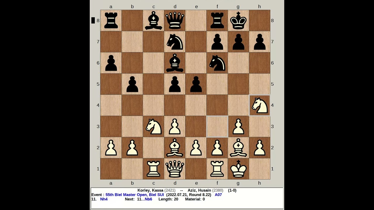 Korley, Kassa vs Aziz, Husain | 55th Biel Master Chess Open 2023, Switzerland