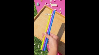 How to make a bubble maker out of straws