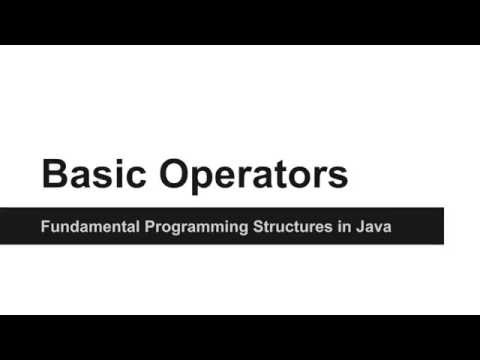 JAVA Programming Tutorials - How to use Basic Operators in JAVA - 06