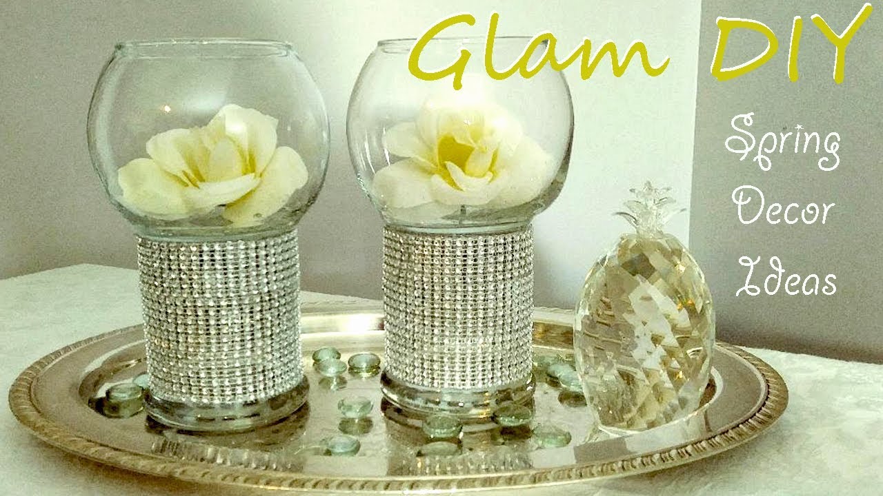Dollar Tree DIY Glam Bling Pedestal Vase YouTube