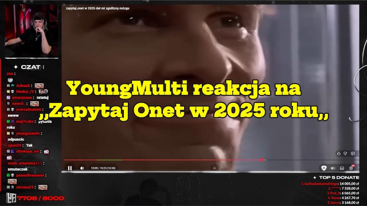 YoungMulti reakcja na ,,Zapytaj Onet w 2025 roku,,