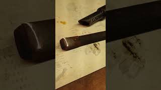 Laser cleaning to WWII shovel handle that was involved in a house fire