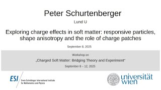 Peter Schurtenberger - Exploring charge effects in soft matter: responsive particles, shape anis... screenshot 2