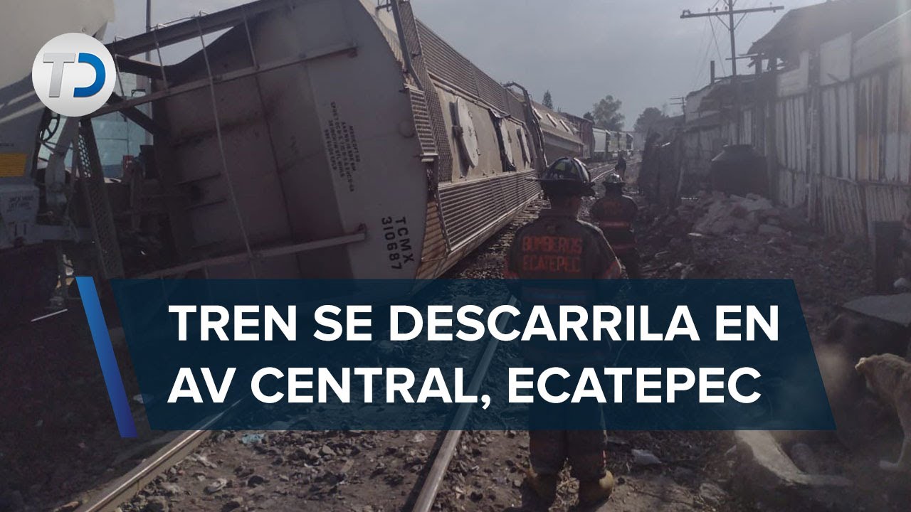 Se descarrila tren en Ecatepec cerca de avenida Central; no hay lesionados