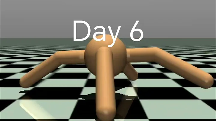 Little spider-AI learns to walk and run #reinforcementlearning #ai #learning