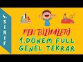 4. Sınıf Fen Bilimleri 1. Dönem Genel Tekrar | Fen Bilimleri Yazılı Soruları ile Konu Anlatımı