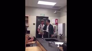 Some guy ￼yelling with his teacher.