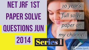 NET/JRF 1st paper solve questions 2014