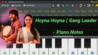 Hoyna Hoyna ( Gang Leader ) - Piano Notes | Nani | Piano Tutorials | Telugu