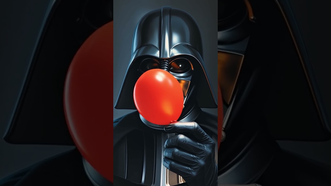 Darth Vader Blowing Up a Balloon? The Force Can't Help! 🎈