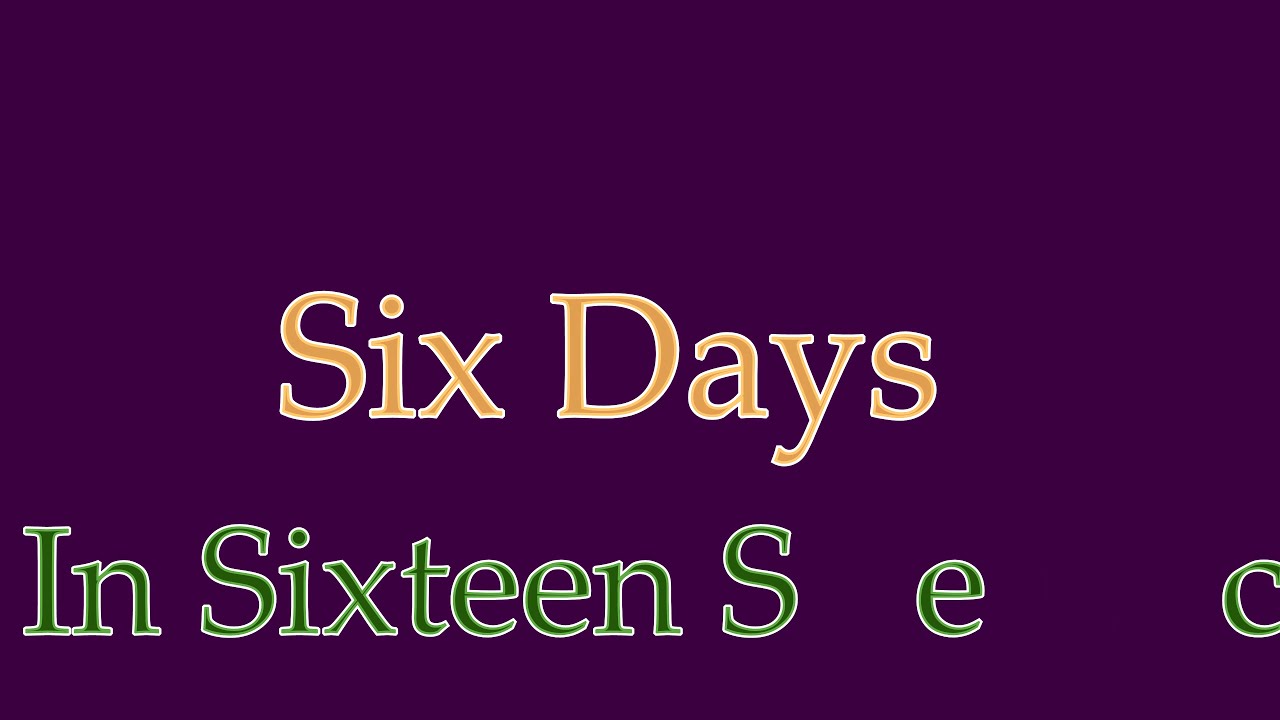 6 Days in 16 Seconds: The Melting of the Snow