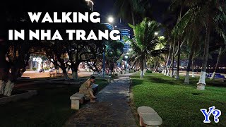 Walking in Nha Trang #4 | The park by the coastline in the central part | Evening | Only city sounds