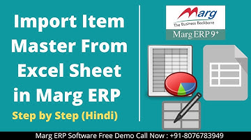 Import Item Master From Excel in Marg Software Complete Step by Step in Hindi | Buy Marg: 8076783949