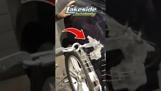 How Body Shops Fix Large Dents #shorts #autobodywork #autobodypaint @LakesideAutobody