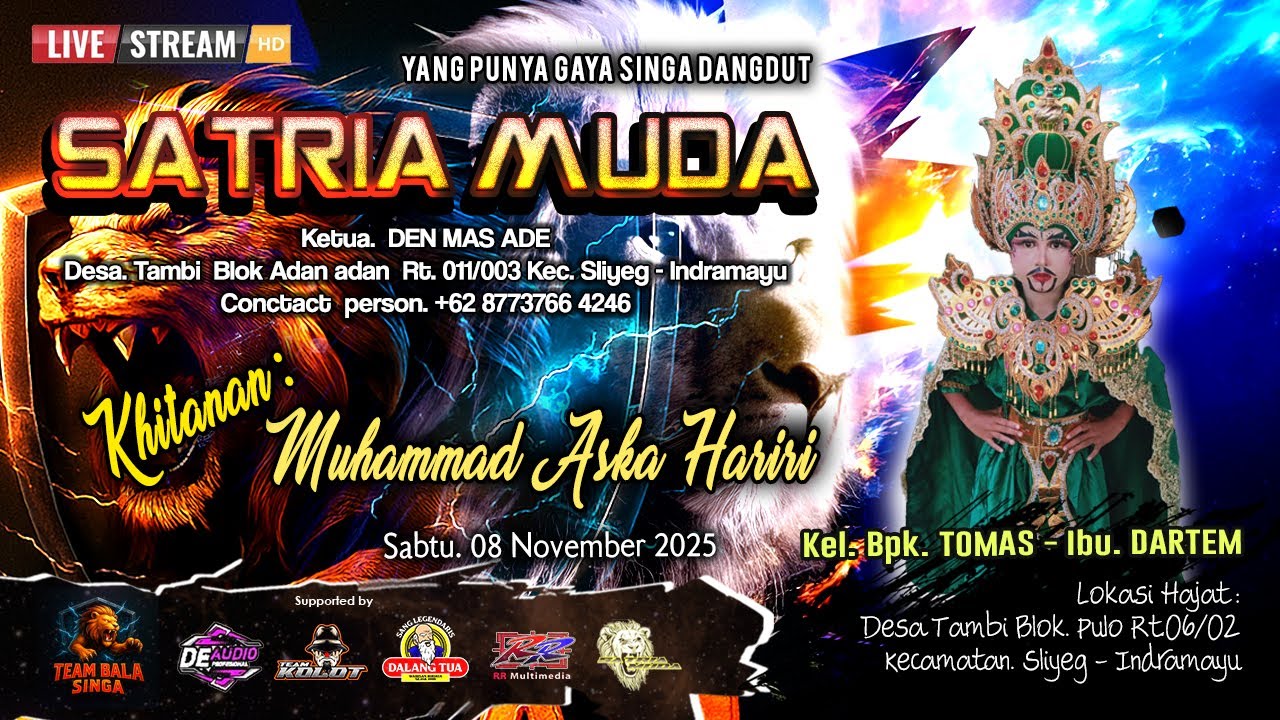 🔴LIVE NGARAK SATRIA MUDA TAMBI || KHITANAN : MUAMMAD ASKA HARIRI