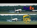 Which cargo airline lands the 757F better? UPS and Fedex 757-200F arrivals into albany