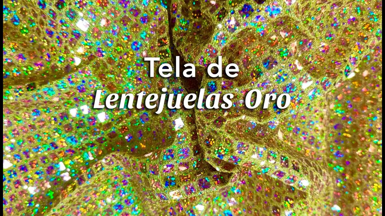 Tela de lentejuelas Carnaval-oro viejo, Envío 48/72 horas