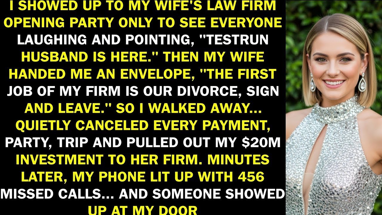 I SHOWED UP TO MY WIFE'S LAW FIRM OPENING PARTY, ONLY TO HEAR,