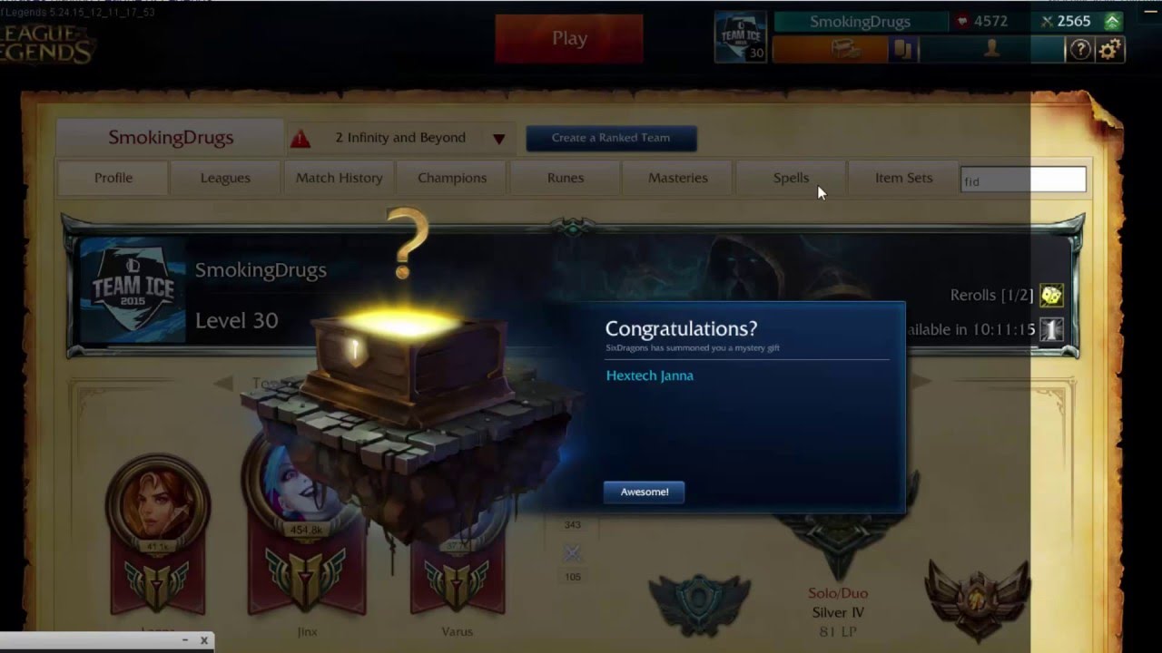 mystery chest opening in league of legends ! 2 legendary skins !! YouTube