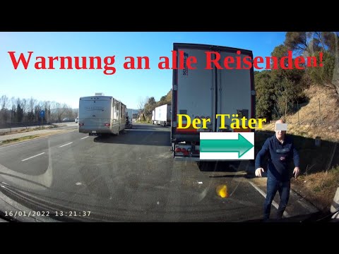 In Spanien fast ausgeraubt! Täter und Masche mit Dashcam aufgenommen! Warnung an alle Reisenden!