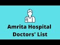 Amrita hospital doctors list  contact number kochi kerala